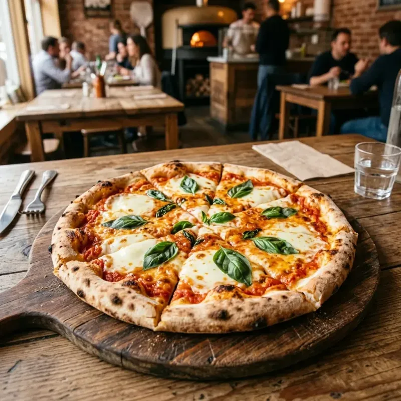 Pizza Margherita, foto gerada pela IA do Chefe