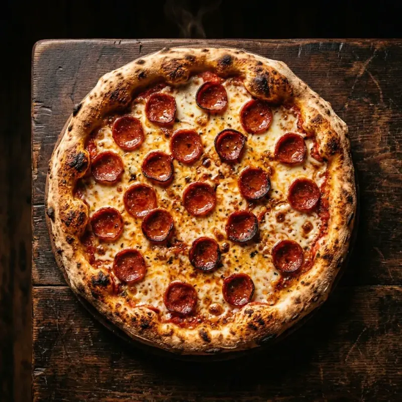 Pizza de pepperoni, foto gerada pela IA do Chefe